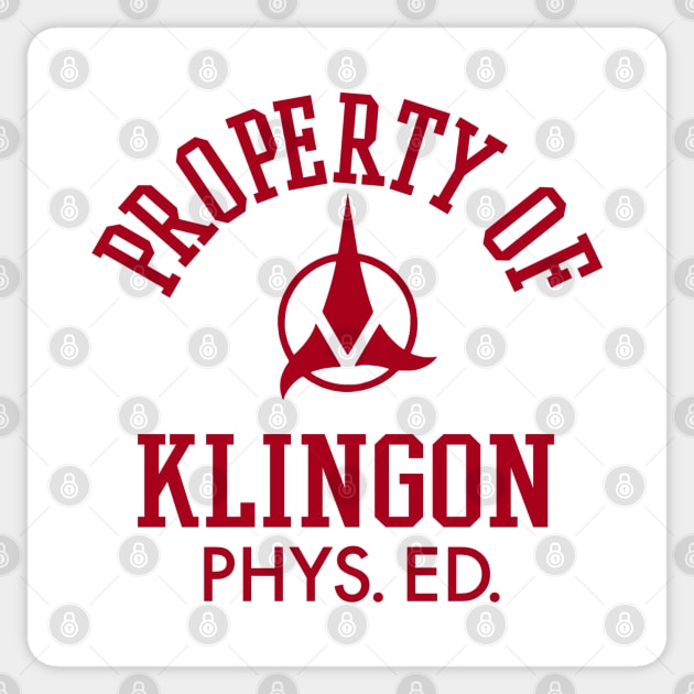 Star Trek Klingon Phys. Ed. Sticker by ROBZILLA
